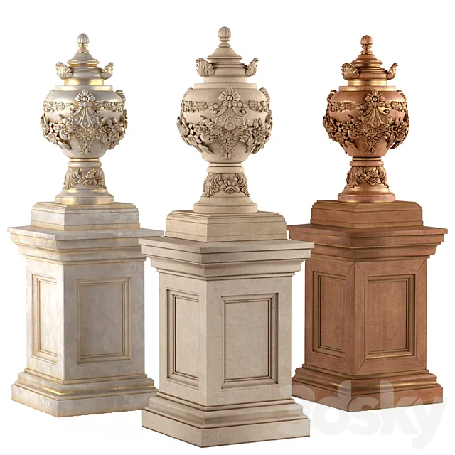 Classic vase for decoration of the facade and interior 3DModel Classic vase for decoration of the facade and interior 3DModel