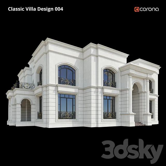 Classic Villa Design 004 3D Model