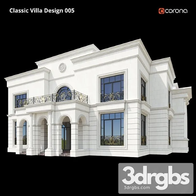 Classic Villa Design 005 3D Model Download