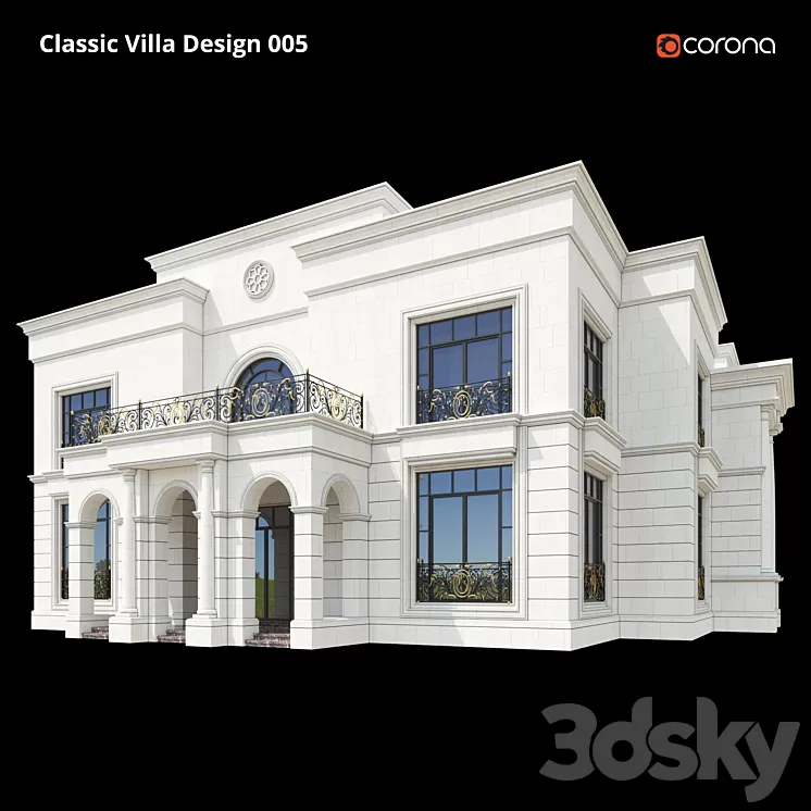 Classic Villa Design 005 3D Model