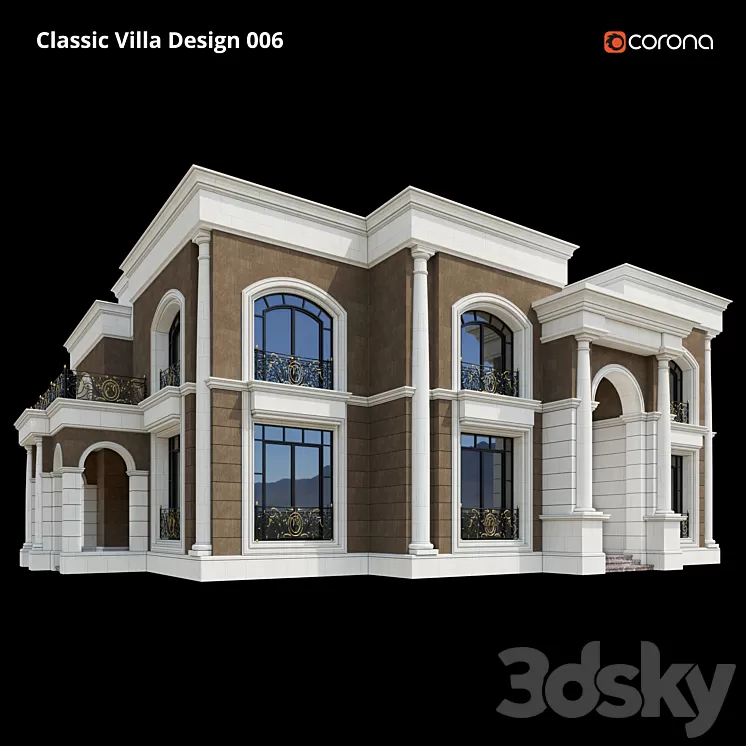 Classic Villa Design 006 3D Model