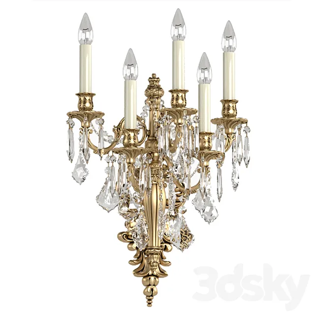 Classic wall lamp Zanaboni.Crystal Wall Sconce 3D Model Classic wall lamp Zanaboni.Crystal Wall Sconce 3D Model