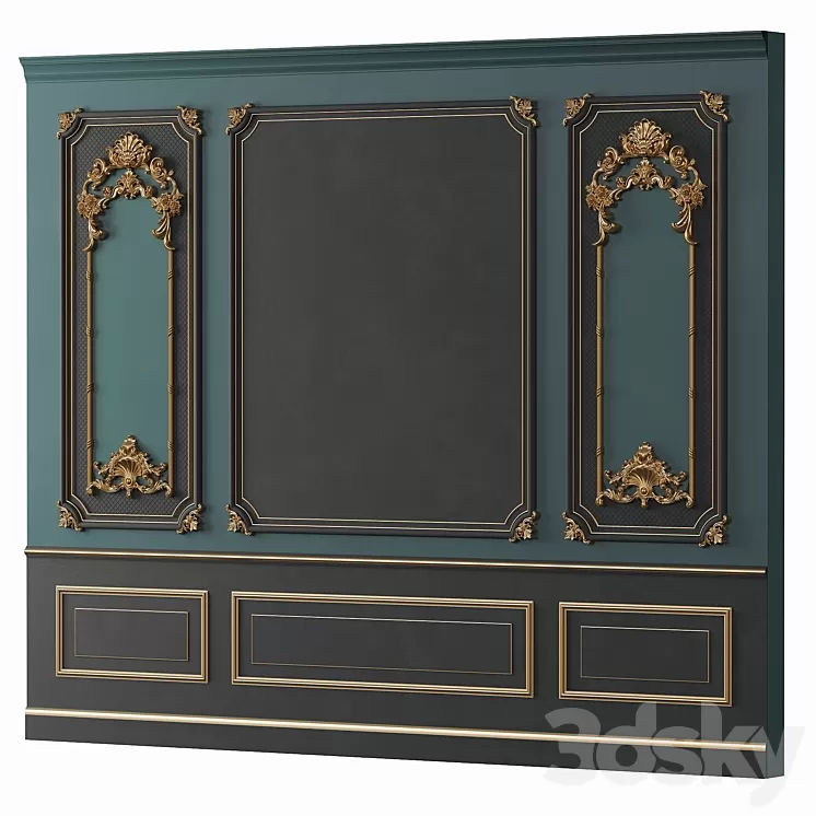 classic wall molding 02 3D Model Free Download classic wall molding 02 3D Model Free Download