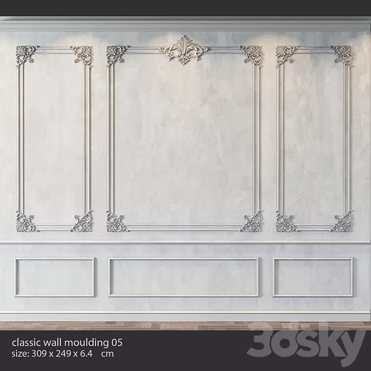 classic wall molding 05 3D Model Free Download classic wall molding 05 3D Model Free Download