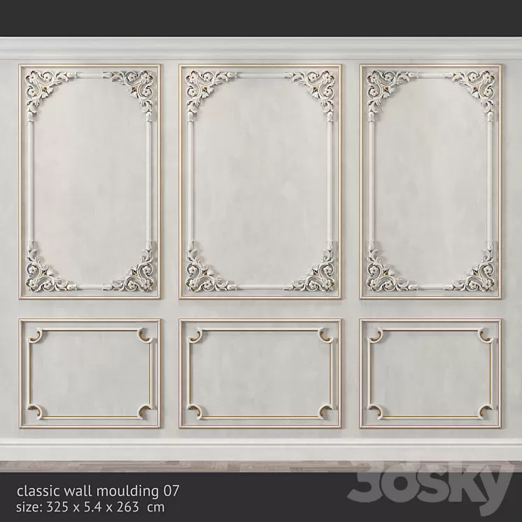 classic wall molding 07 3D Model Free Download classic wall molding 07 3D Model Free Download