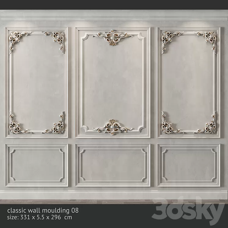 classic wall molding 08 3D Model Free Download classic wall molding 08 3D Model Free Download