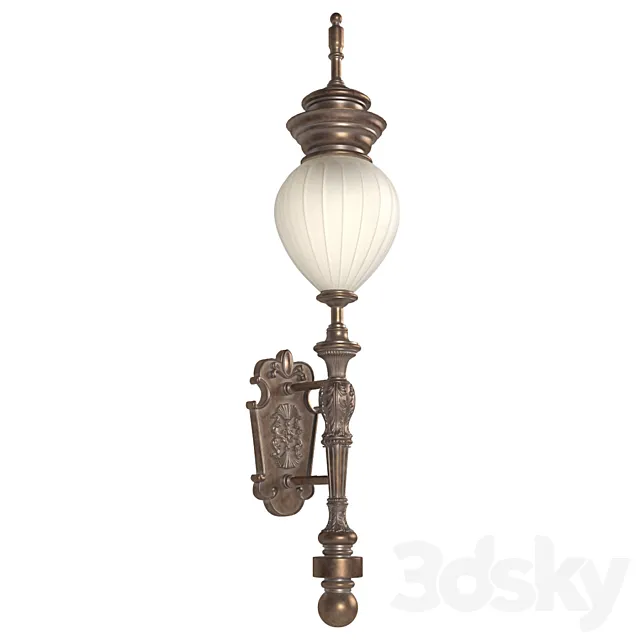 Classic Wall Street Light. Street Light 3D Model