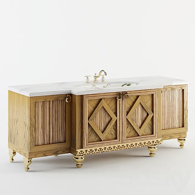 Classic Washstand + mixer Kohler 3D Model Classic Washstand + mixer Kohler 3D Model