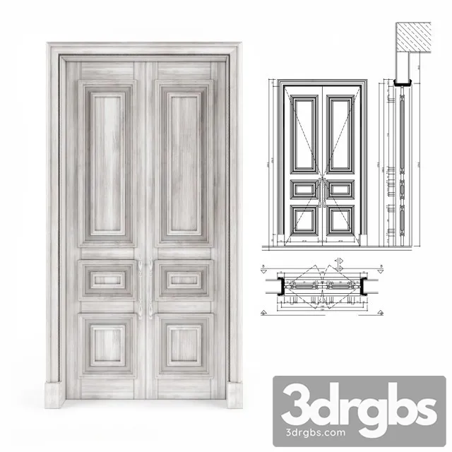 Classic White Dirt Door 3D Model Download