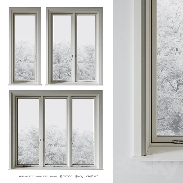 Classic window 3 3D Model