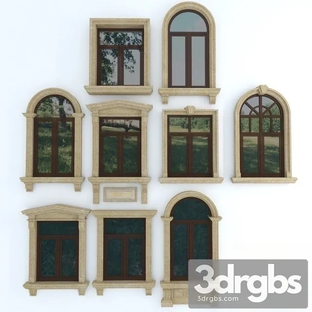 Classic Windows Set 3D Model Download
