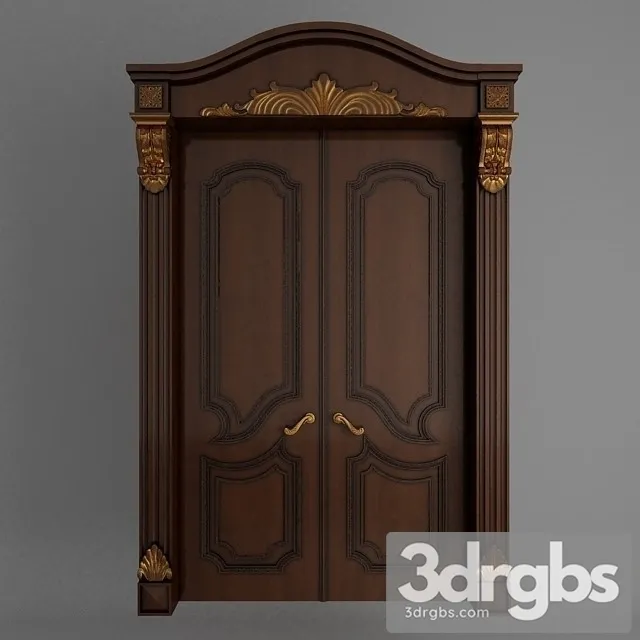 Classic Wooden Door 3D Model Download