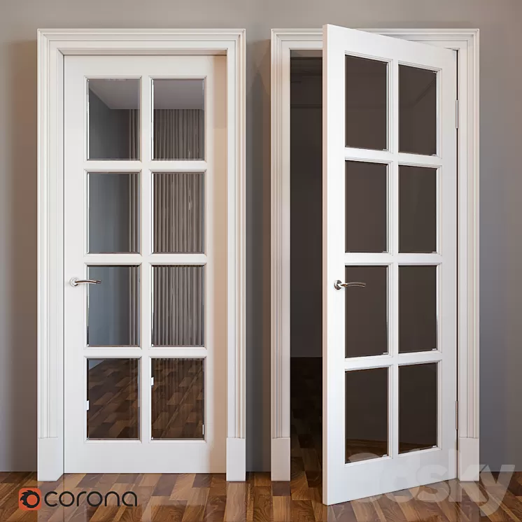Classic wooden door 3D Model