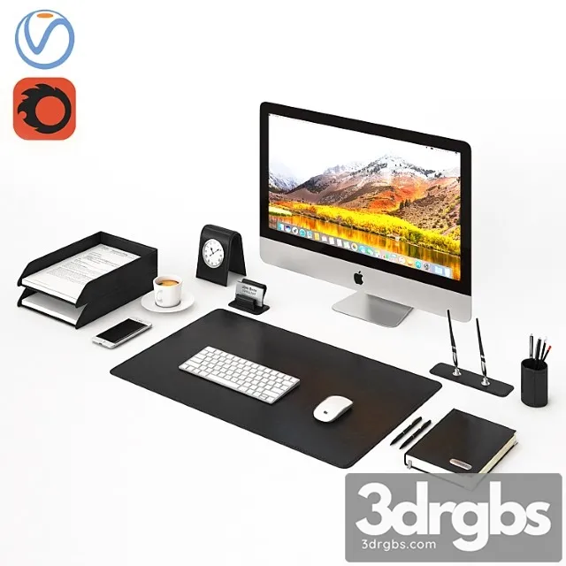 Classic workplace imac 3D Model Download