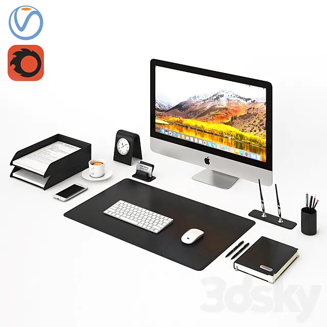Classic Workplace IMac 3D Model Classic Workplace IMac 3D Model