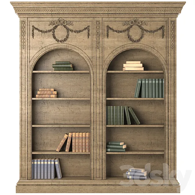 classical bookcase 3D Model