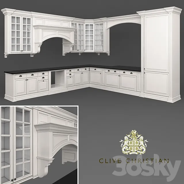 Classical Clive Christian kitchen 3DModel