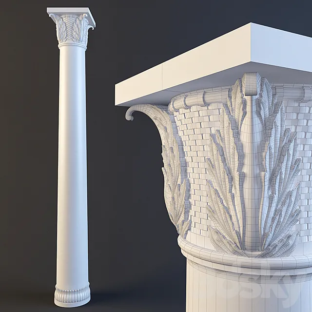 Classical Column 3D Model Classical Column 3D Model
