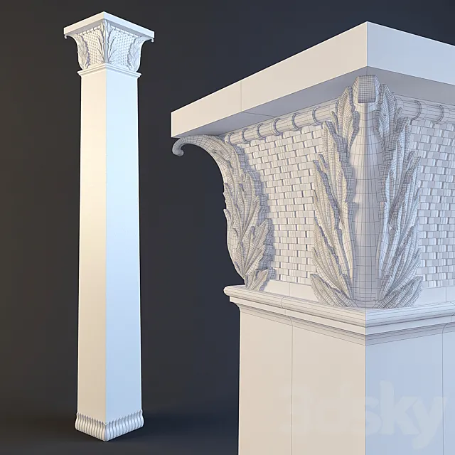 Classical Column 3D Model Classical Column 3D Model