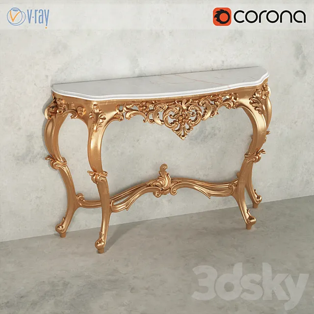 Classical console Silik 3D Model Classical console Silik 3D Model
