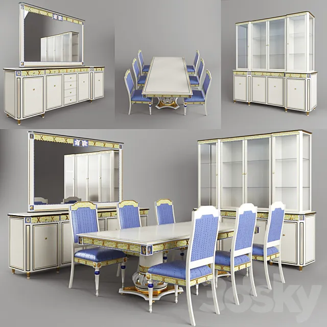Classical dining 3D Model