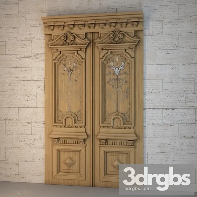 Classical Door Handmade 3D Model Download