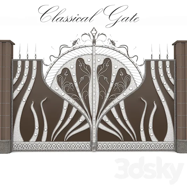 Classical forged gate 3DModel