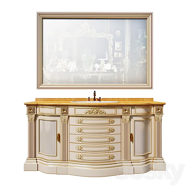 Classical furniture for a bathroom 3D Model Classical furniture for a bathroom 3D Model