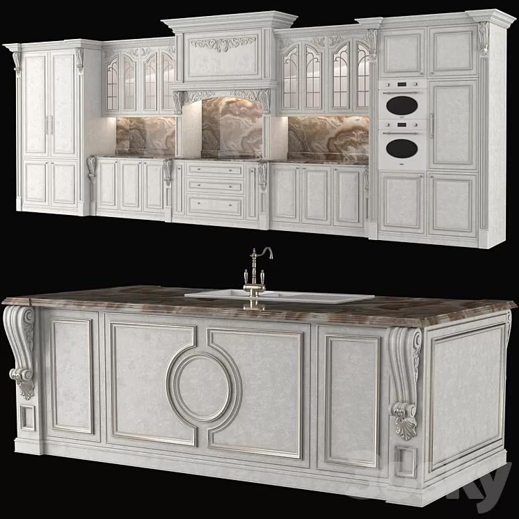 classical kitchen 3 3D Model classical kitchen 3 3D Model