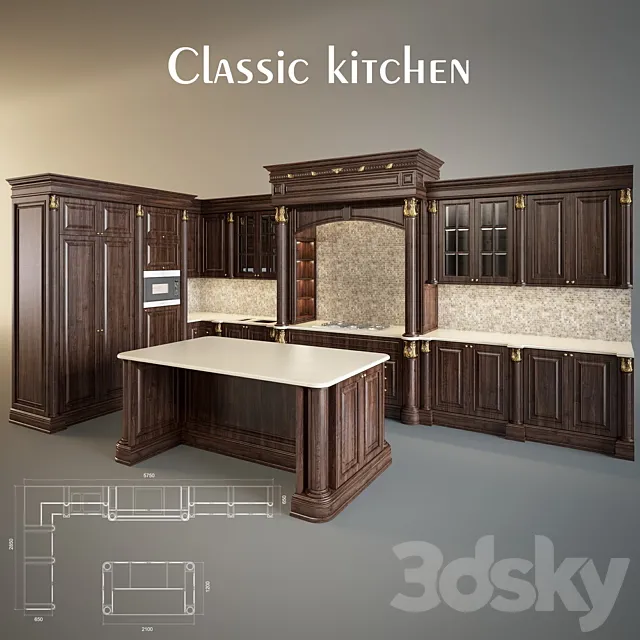 Classical kitchen 3DModel