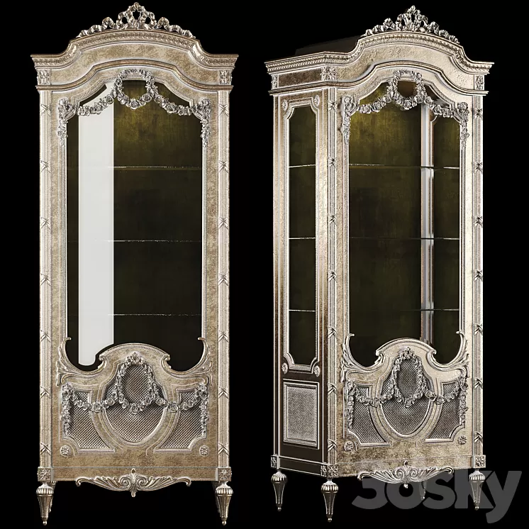 classical louis showcase 3D Model