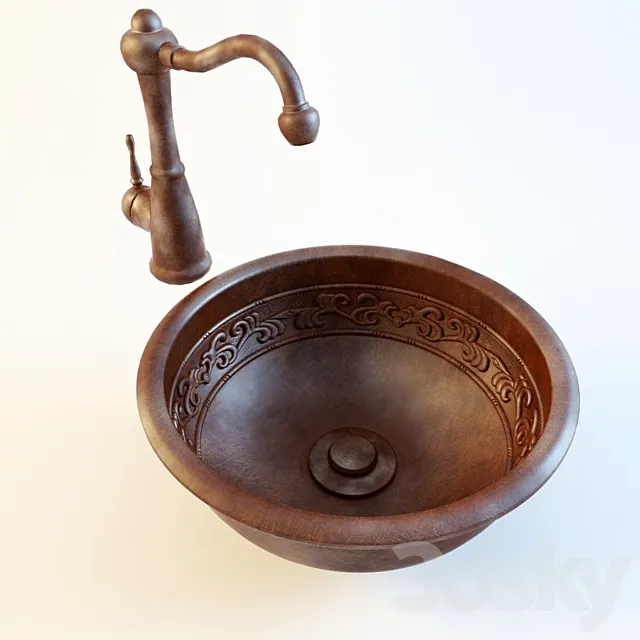 Classical washbasins 3DModel Classical washbasins 3DModel