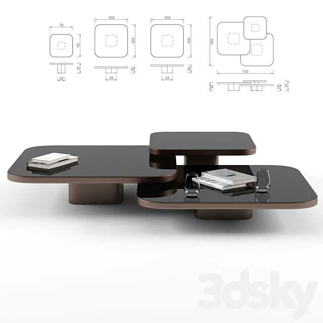 ClassiCon Bow Coffee Table 3D Model