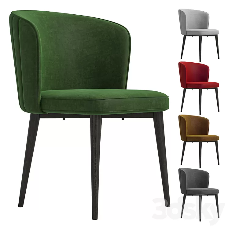 CLAUDE FABRIC DINING CHAIR 3D Model Free Download