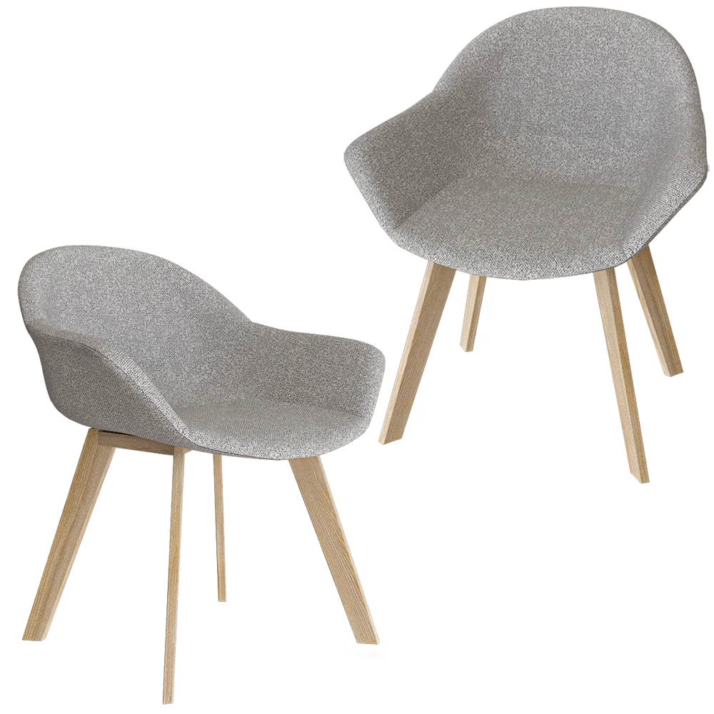 Claudie design – Chair Alan with wooden legsc 3D Model Claudie design – Chair Alan with wooden legsc 3D Model