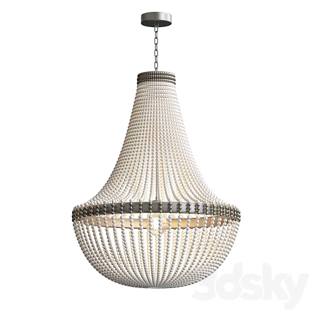 Clay Bead Empire Chandelier – Gray RH 3DModel