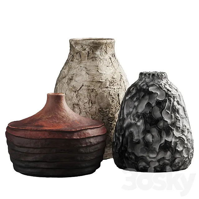 Clay vases 3DModel
