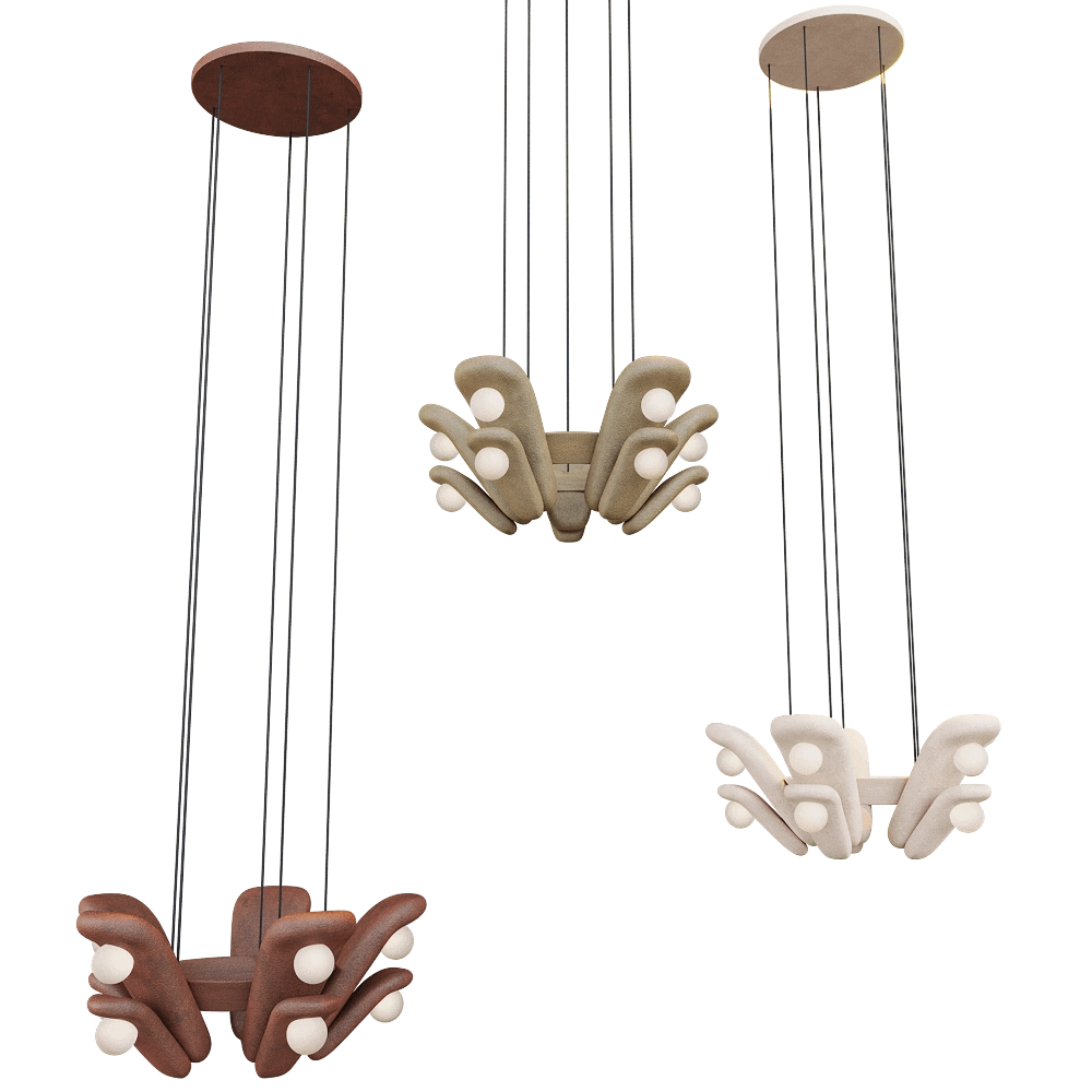 Clayp  – Pendant light Ceramic Large 3D Model