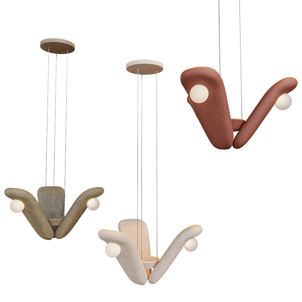 Clayp  – Pendant light Ceramic Small Solo 3D Model