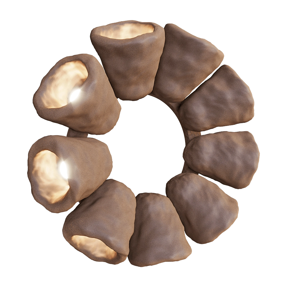 Clayp  – Wall lamp Сircle sconce Cave 3D Model
