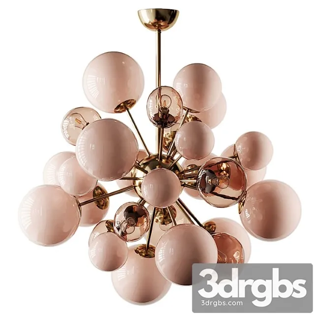 Clear And Opaque Pink Blush Murano Glass And Brass Sputnik Chandelier Italy 3D Model Download Clear And Opaque Pink Blush Murano Glass And Brass Sputnik Chandelier Italy 3D Model Download