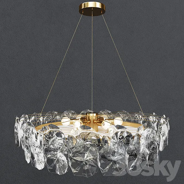 Clear Crystal Gold Hardware Lighting 3DModel