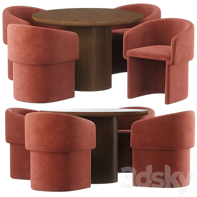 CLEMENTINE DINING set 3D Model CLEMENTINE DINING set 3D Model