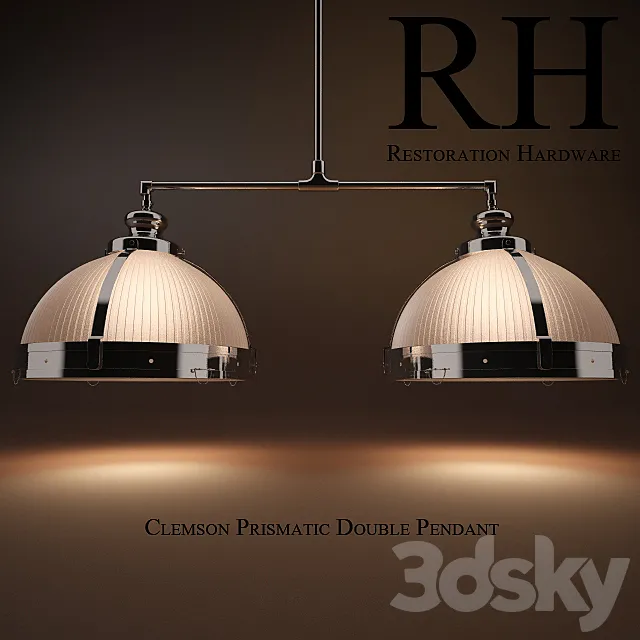 clemson prismatic double pendant 3D Model clemson prismatic double pendant 3D Model