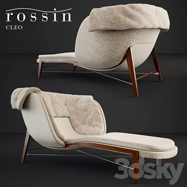 CLEO Chaise by ROSSIN 3D Model CLEO Chaise by ROSSIN 3D Model