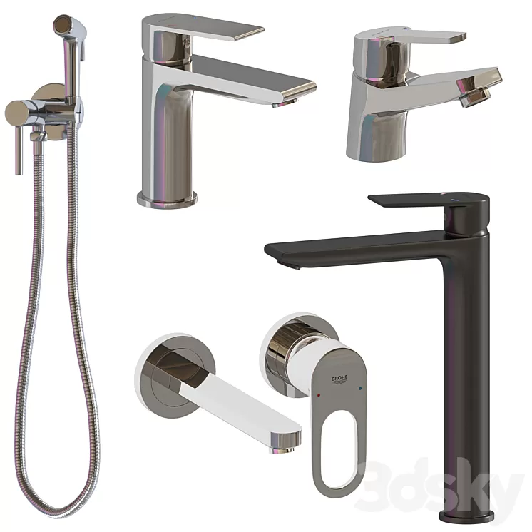 Clever & Grohe faucet set 3D Model