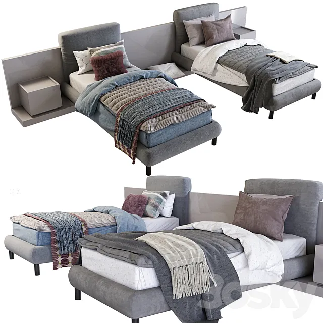 CLIFF bed | Meridiani 3D Model CLIFF bed | Meridiani 3D Model