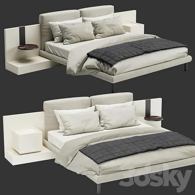 CLIFF bed | Meridiani No. 2 3DModel CLIFF bed | Meridiani No. 2 3DModel