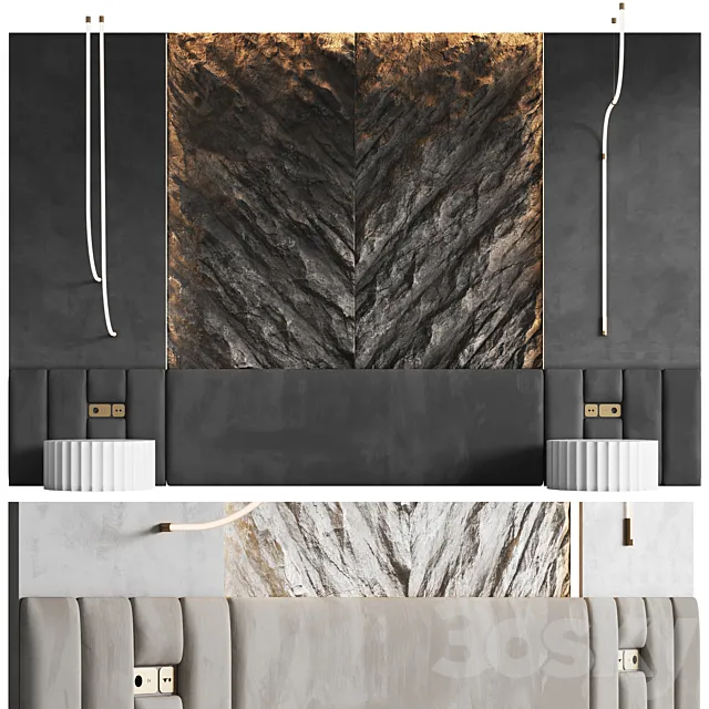 Cliff headboard 3DModel Cliff headboard 3DModel