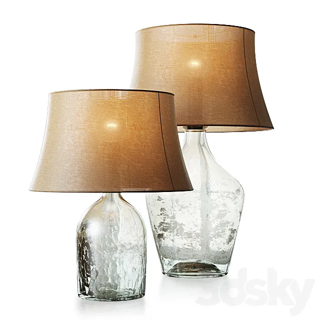 CLIFT GLASS TABLE LAMPS 3D Model CLIFT GLASS TABLE LAMPS 3D Model